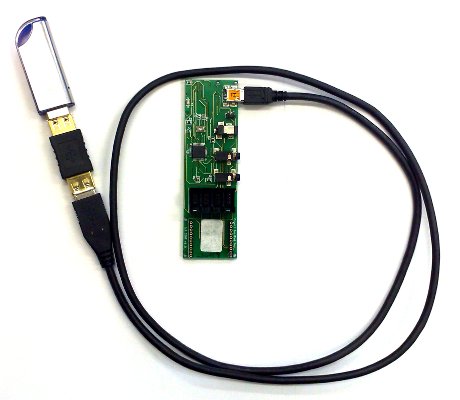 USB flash drive connected to Gumstix Verdex