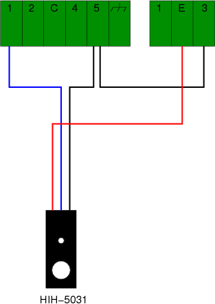 Diagram of connections between sensor and datalogger